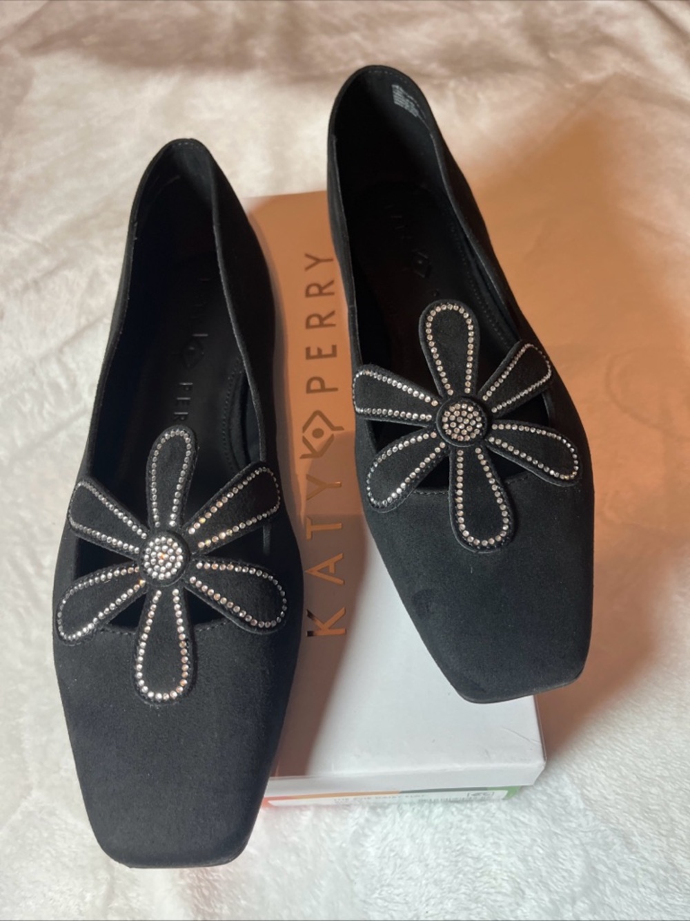 Katy Perry Women's Evie Daisy Ballet Flats Size 11M/41 Black New